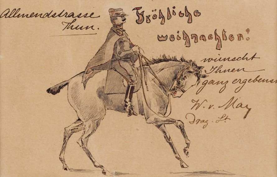 Image 1 of the artwork "Reiterstudie (Postkarte)" by Walther von May on art24
