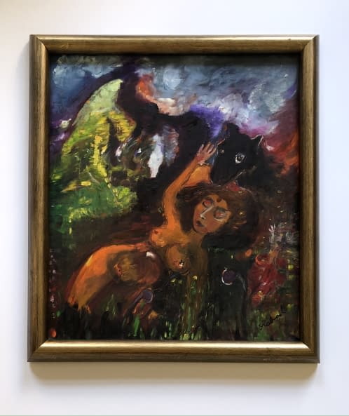 Image 1 of the artwork "Töreki alvó lóval/ Eine Ruhende in Törek" by Katalin Szabadi on art24
