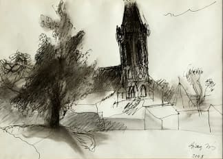 "Szt. Mihály Templom/Szt. Mihály Kirche" von János Giczy auf art24