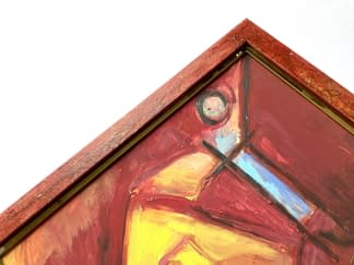 "Piros ház holdfényben/ Rotes Haus im Mondlicht" von Katalin Szabadi auf art24
