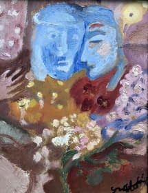 "Pár virággal/Ein Paar mit Blumen" by Katalin Szabadi on art24