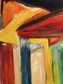 "Színes házak/ Bunte Häuser" von Katalin Szabadi auf art24